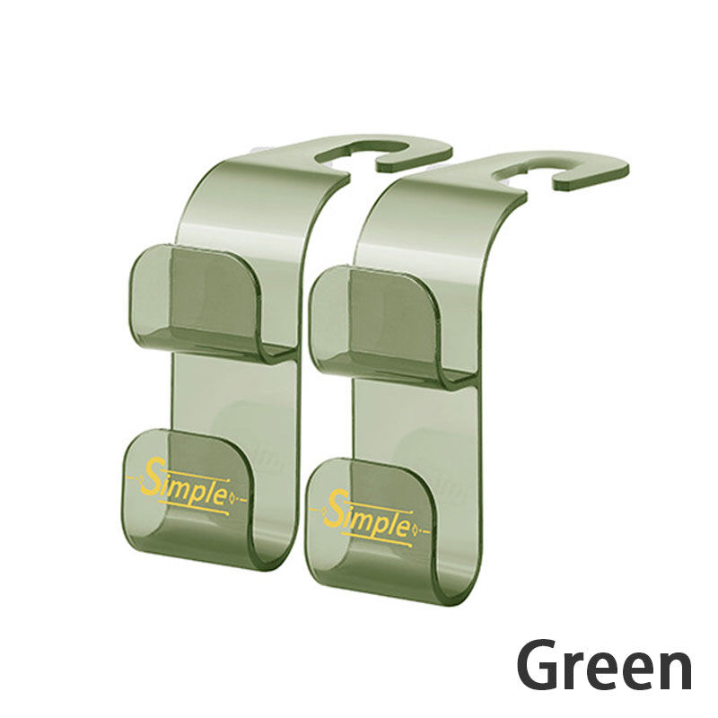 SEAMETAL Car Seat Hook 2pcs Car Translucent Double-layer Hook Multi-function Car Rear Seat Back Storage Hook