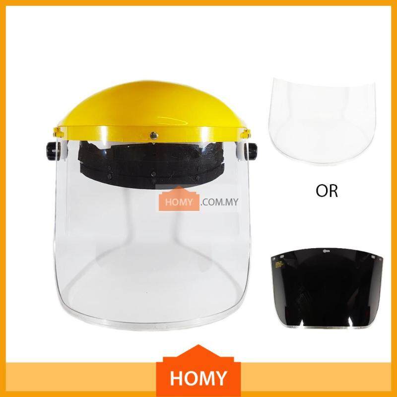 Welding Face Shield Visor Yellow Set (With Bracket) Clear/Black Screen