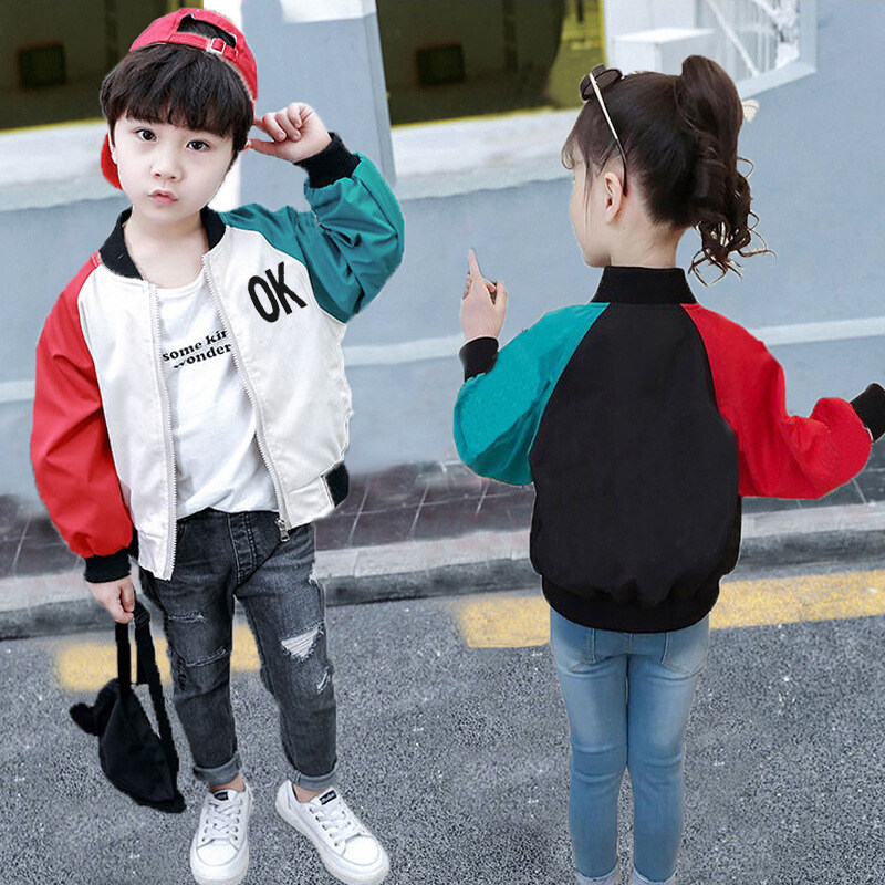 HSเสื้อแจ็กเก็ตสำหรับเด็ก,ยูนิฟอร์มเบสบอลสไตล์เกาหลีสำหรับเด็กผู้ชายและเด็กผู้หญิงใหม่