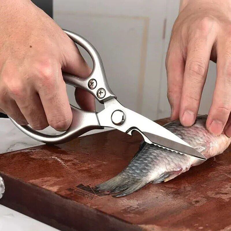 Kéo Nhà Bếp Nhật Bản Kéo Cắt Đa Năng Dụng Cụ Cắt Dụng Cụ Mở Chai Thịt Rau Củ Gà Kẹp Hạt Dẻ Kéo Nhà Bếp Hạng Nặng Bằng Thép Không Gỉ