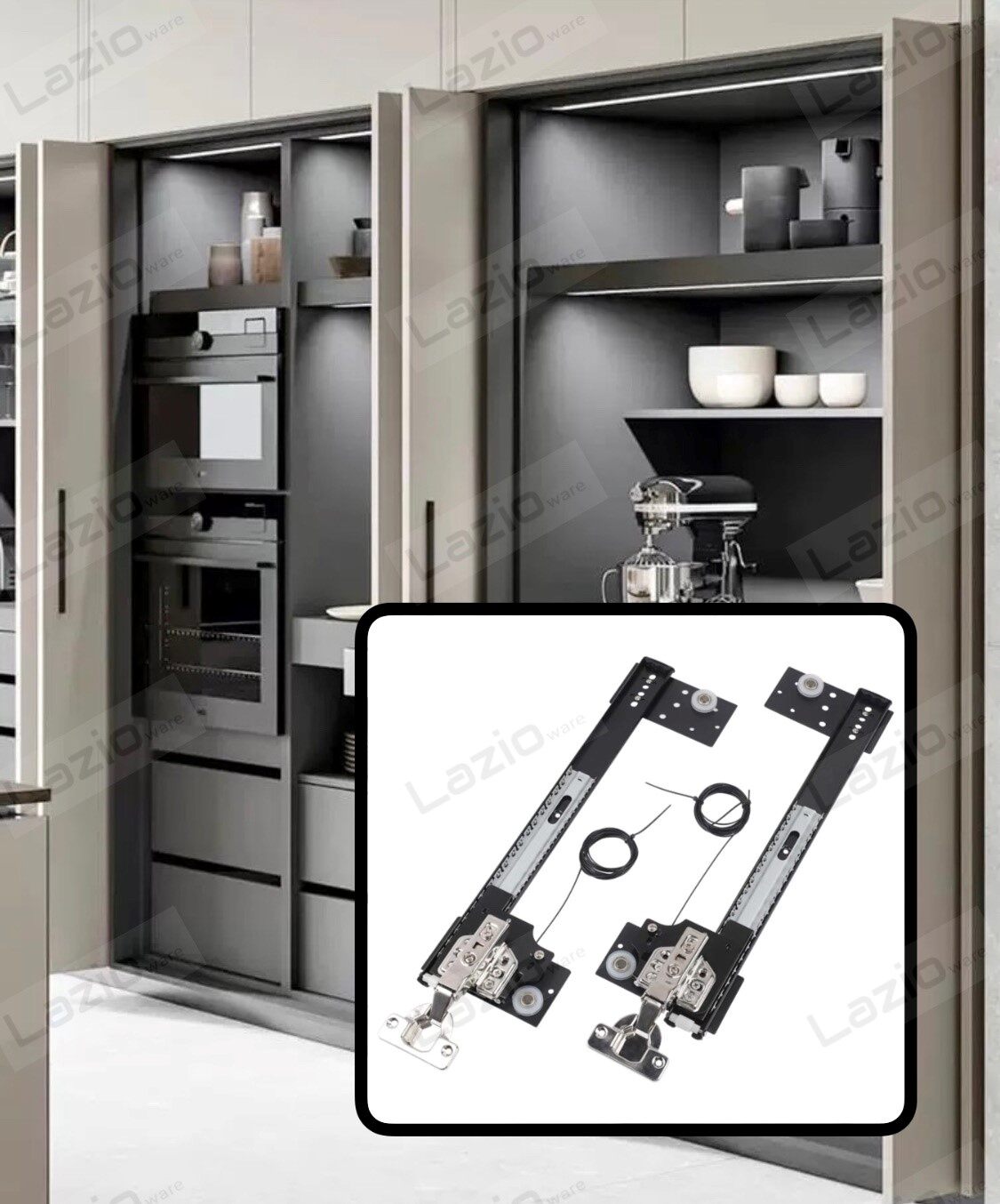 pocket door slide hardware system soft close hinge Lazada