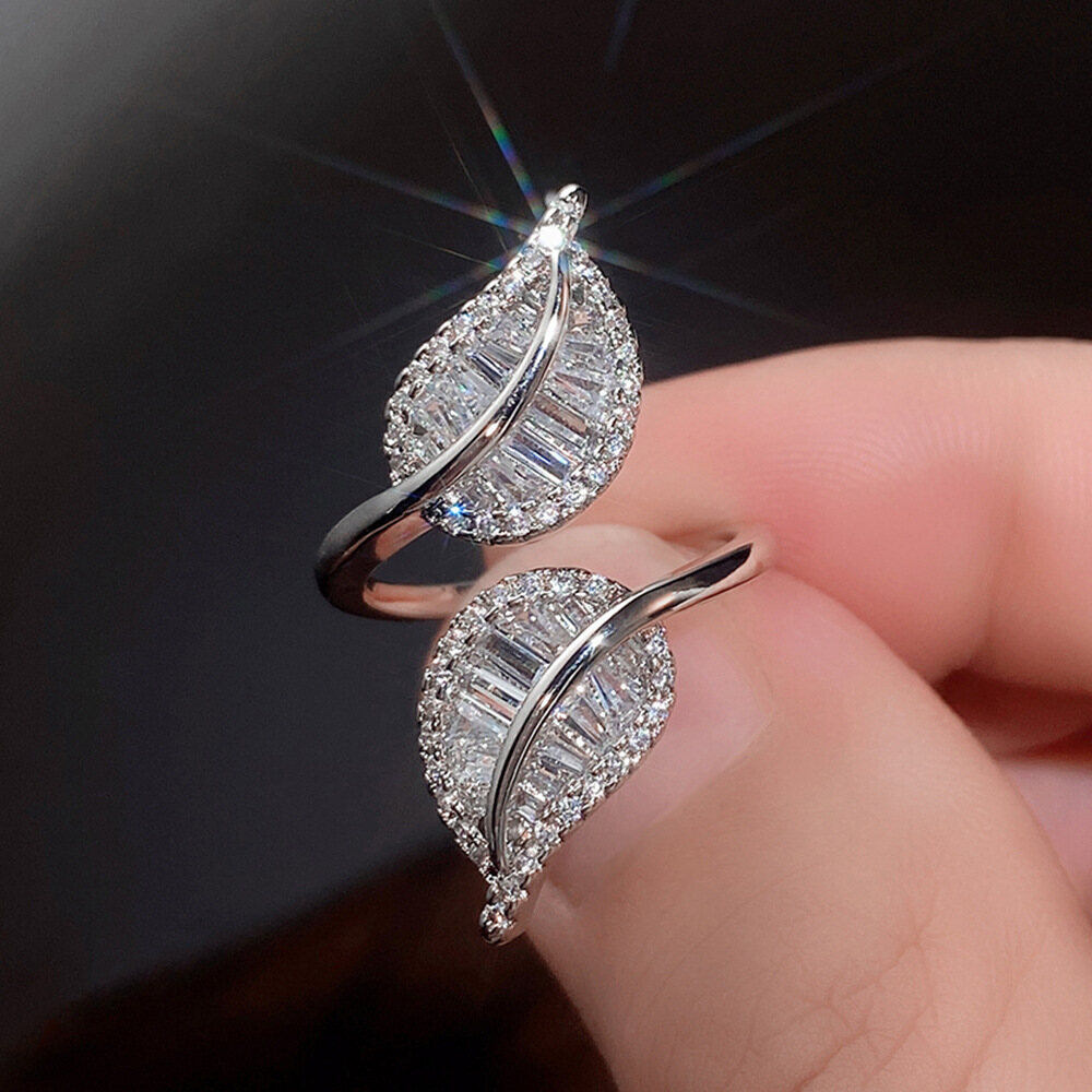 Open Ring Women's Micro Set Zircon Super Sparkling Exquisite Jewelry