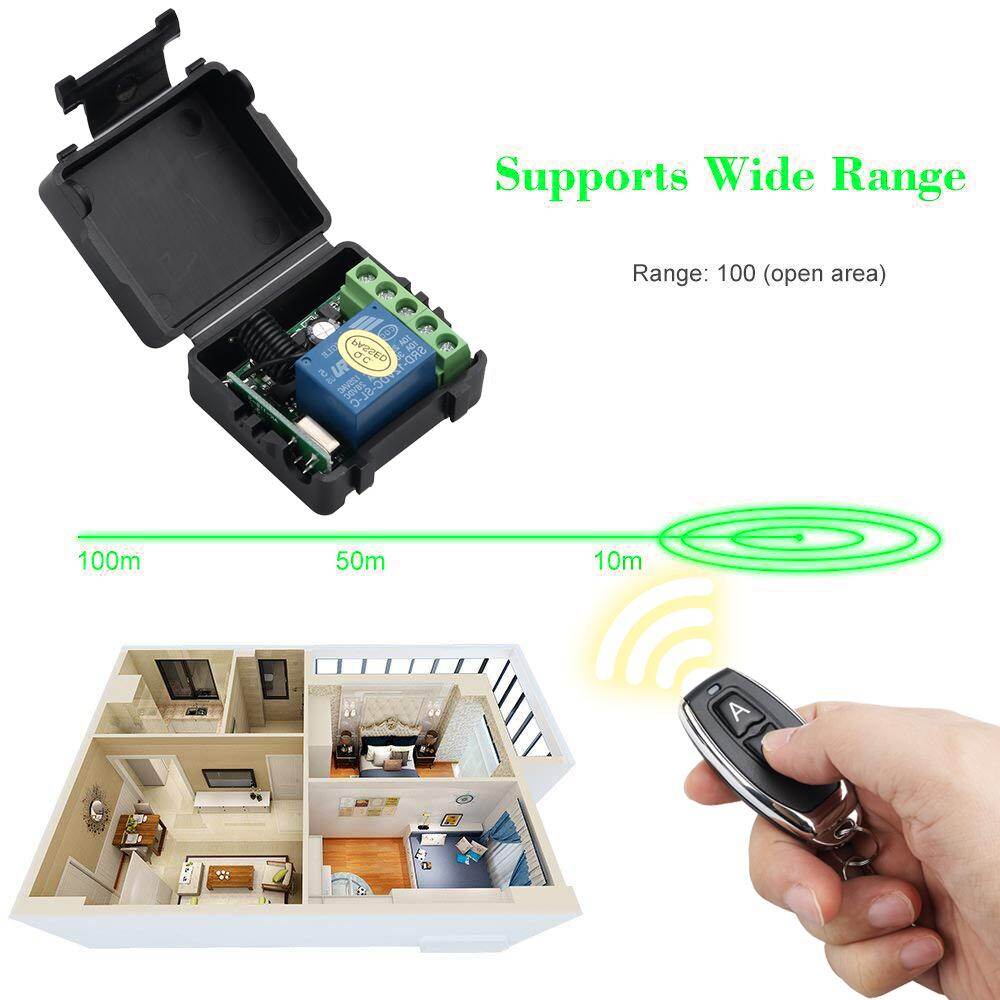 Mô Đun Nhận Rơ-le DC 12V 1CH Bộ Phát RF Công Tắc Điều Khiển Từ Xa Không Dây 433Mhz