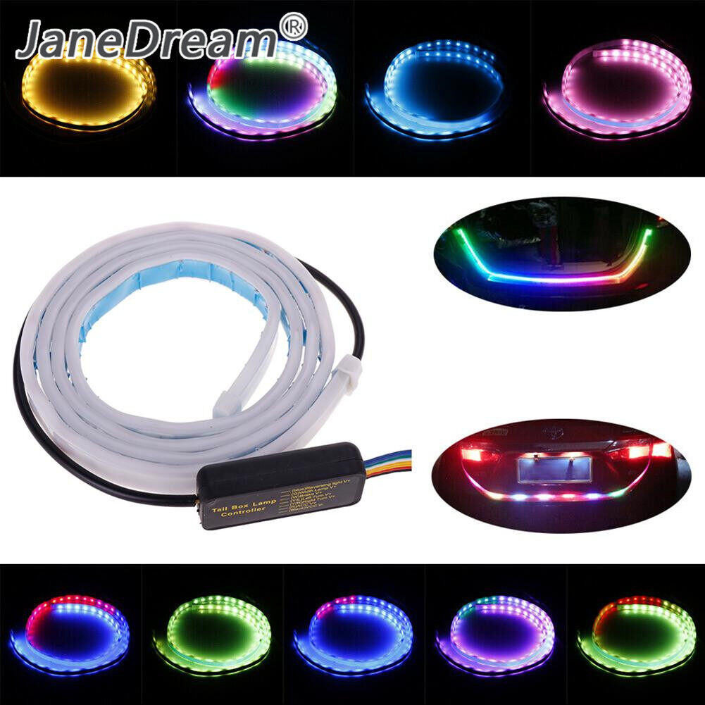 JaneDream 1.2m 12V Car RGB Flow Type 36 LED Car Tailgate Strip Waterproof Brake Driving Turn Signal Light BYD ATTO 3