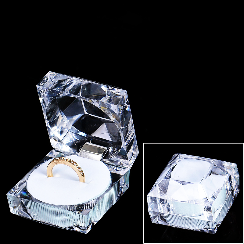 Crystal Box Ring Box Cube Acrylic Gift Box
