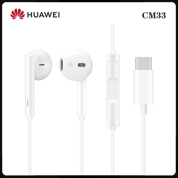 Tai Nghe Huawei Chính Hãng CM33/AM116/AM115 Classic Tai Nghe Nhét Trong Tai | USB C/3.5MM Plug Tai Nghe Có Dây | 3 Nút Với điều Khiển Âm Lượng Mic | For P50 P40 P30 Pro Mate50 40 30 20 Pro Nova 4e 5i 3 3i 2 2i Pro