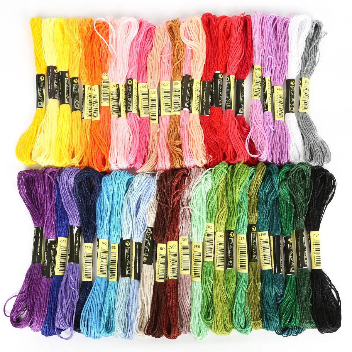 7.5Meters 50 Colors Embroidery Thread Set Multicolor Thread Cross Stitch Cotton Sewing Skeins Embroidery Thread Floss Kit DIY Bracelet Braided Sewing Tools