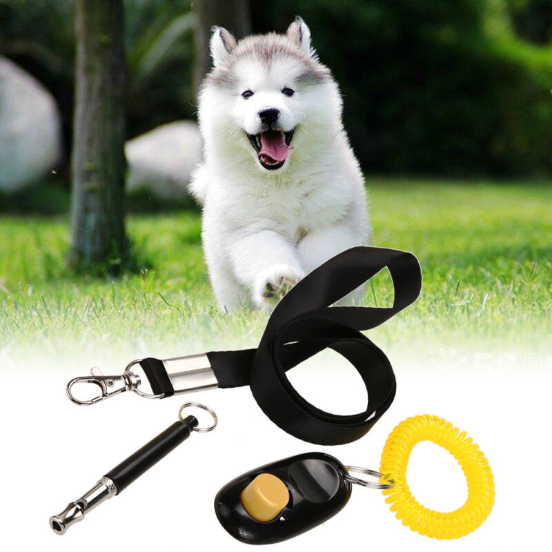 Còi Huấn Luyện Chó Siêu Âm 3 Trong 1 Còi Vòng Cổ Huấn Luyện + Nút Bấm Huấn Luyện Thú Cưng + Bộ Dây Đeo Miễn Phí Đồ Dùng Đào Tạo Họa Tiết Cún Cưng