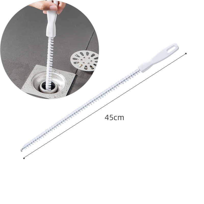 45cm/71cm Pipe Dredging Brush Flexible Extended Sewer Cleaning Brush for Kitchen Sink Pipe Bathroom Floor Drain Cleaning Tool