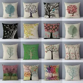 Wholesale Cheap Price Colorful Plants Life Trees Printed Cushion