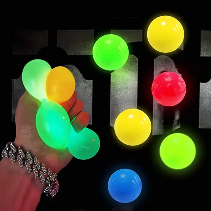 luminescent stress relief sticky balls