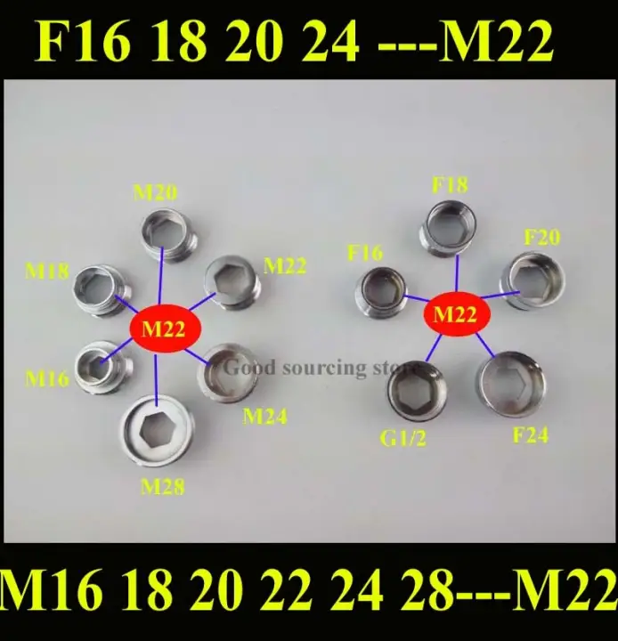 16 18 20 22 24 28mm Female Or Male Thread Faucet Adapter Change To