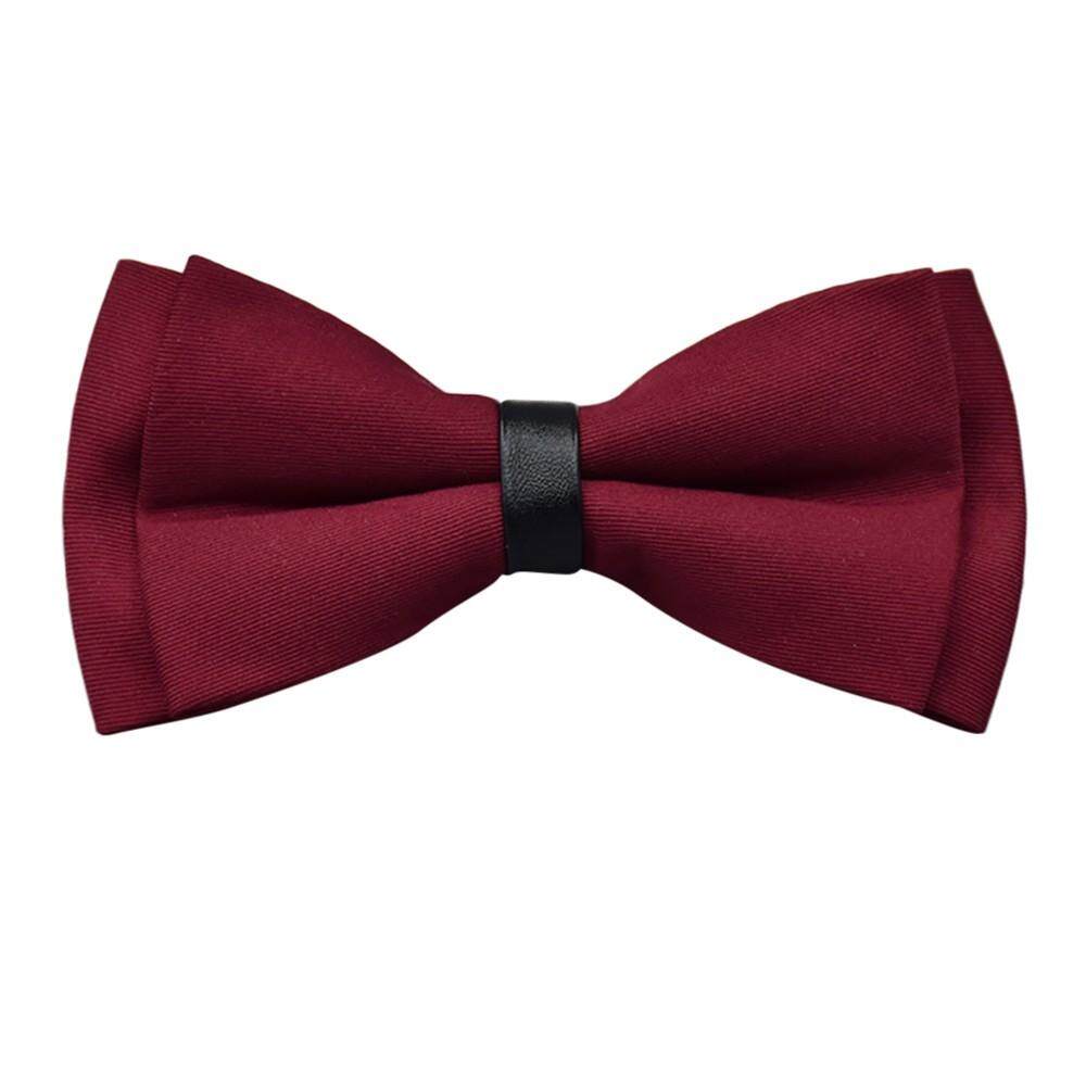 Mens 5 Pack Bowtie Solid Color Pattern Necktie Pre-Tied Adjustable Formal Bowtie