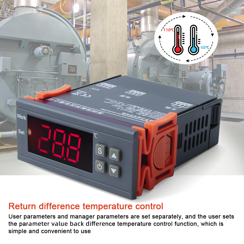 Yieryi Bộ Điều Khiển Nhiệt Độ Kỹ Thuật Số MH1210W Bộ Điều Chỉnh Nhiệt AC90-250V 10A 220V Với Cảm Biến-50 ~ 110C Điều Khiển Làm Mát Làm Nóng
