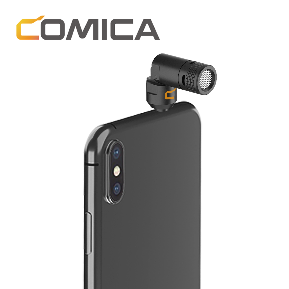 Comica CVM-VS07 Mini Microphone micrô điện dung cho ghi âm Mini Microphone cho điện thoại vlog cho điện thoại thông minh, máy tính bảng, máy ảnh, GoPro 7/8, máy tính xách tay và hệ thống Micro không dây
