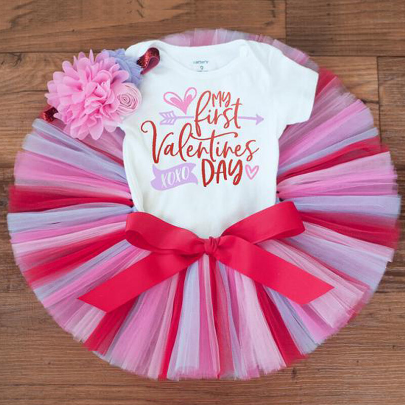 baby girl 1st valentine's day outfit