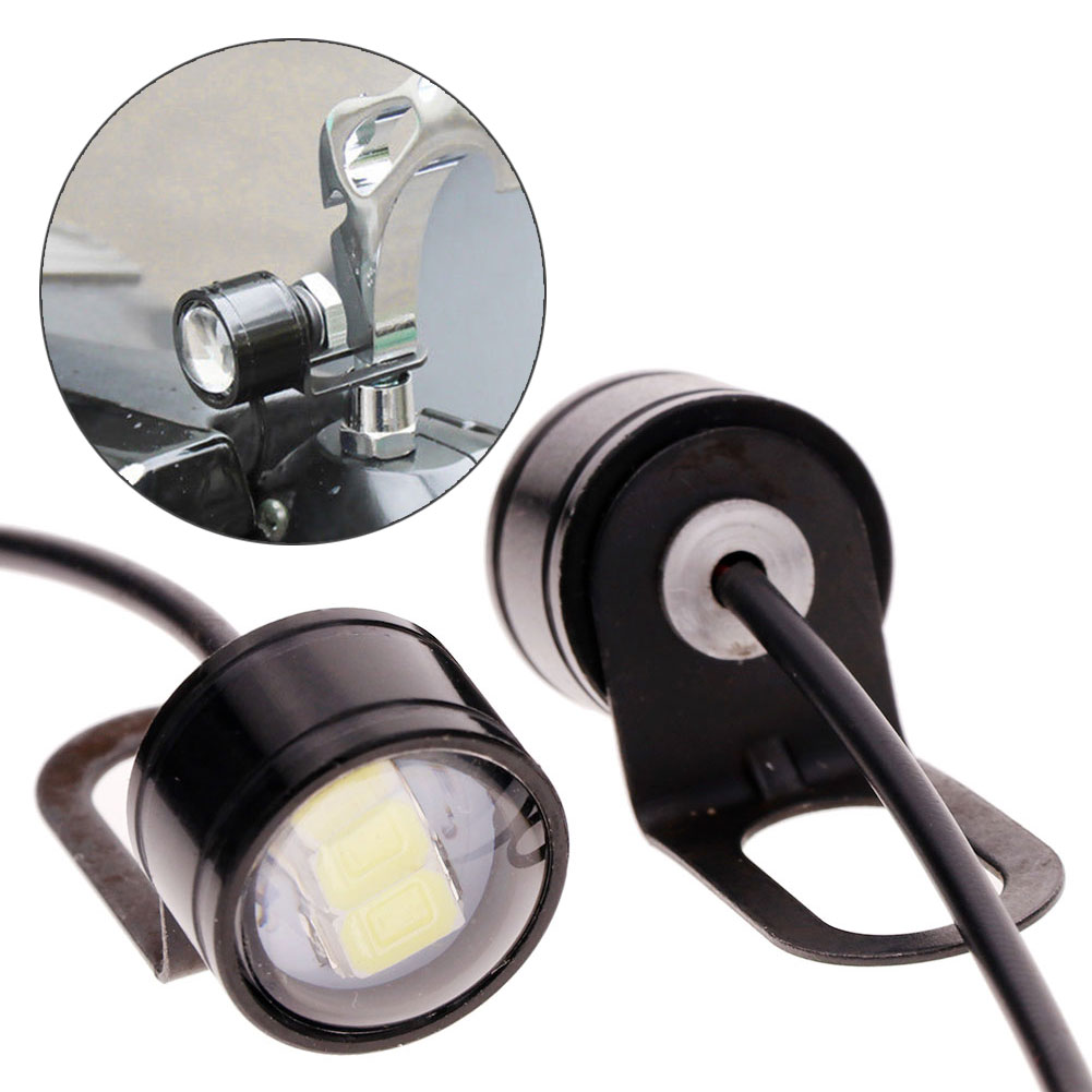 2 chiếc Đèn Sương Mù LED Trắng Xe Máy Tay Cầm Đèn Trợ Sáng Đèn Pha Đèn Lái