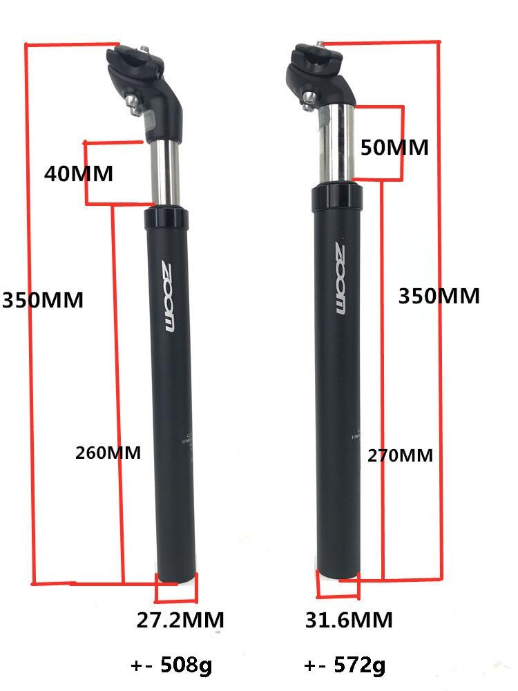 ซูม Suspension Seatpost 350มม.* 27.2 / 28.6 / 30.0 / 30.4 / 30.8 / 31.6