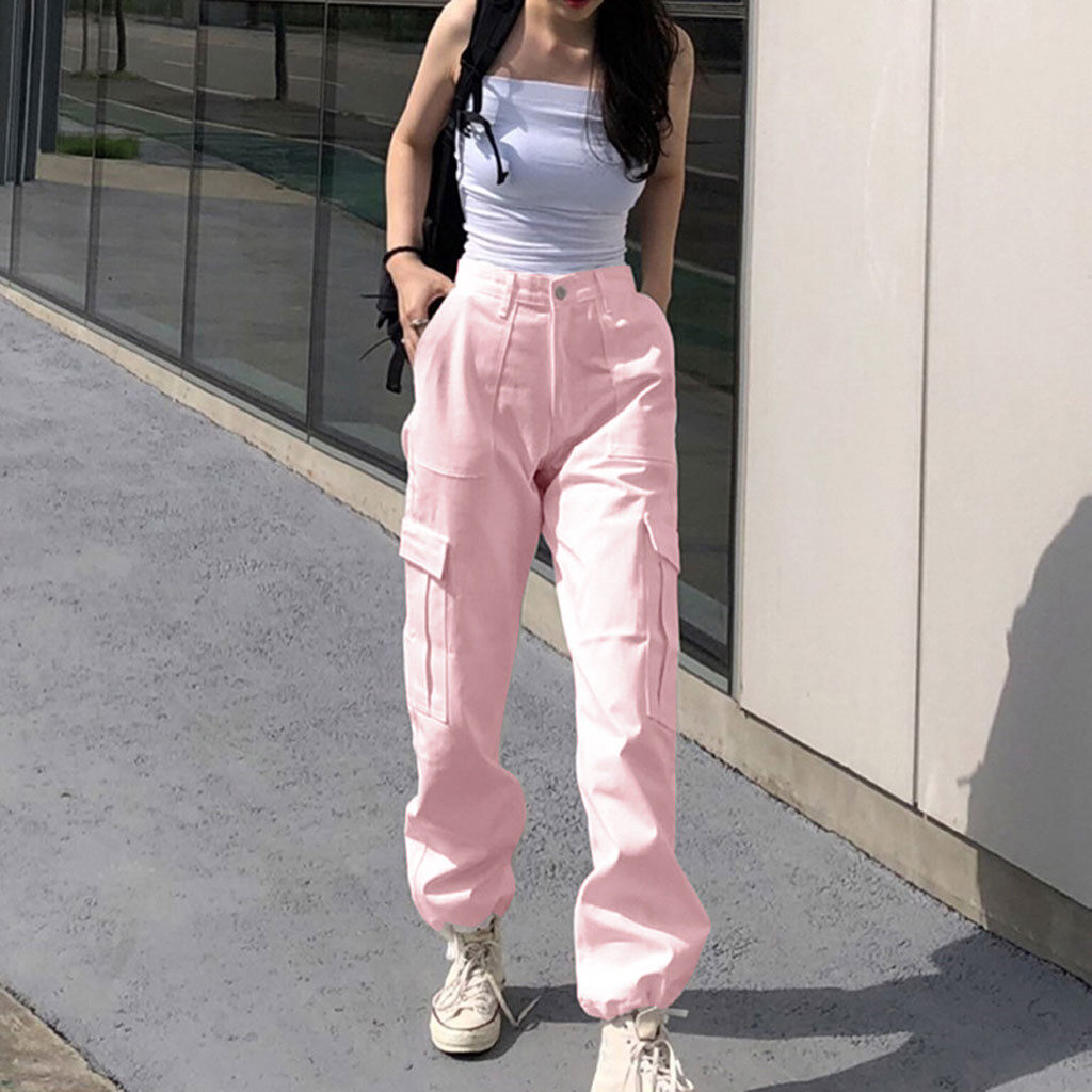 baby pink cargo pants