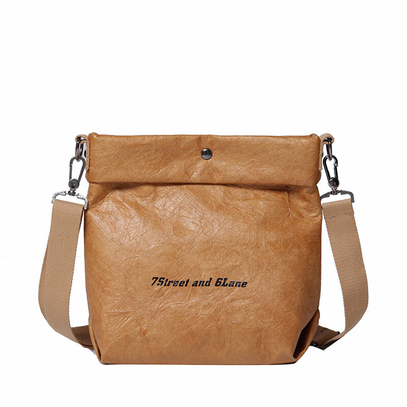 ARCTIC HUNTER Shoulder bag crossbody bag Japanese ins fashion retro cowhide paper bag bag Dupont paper square bag large capacity