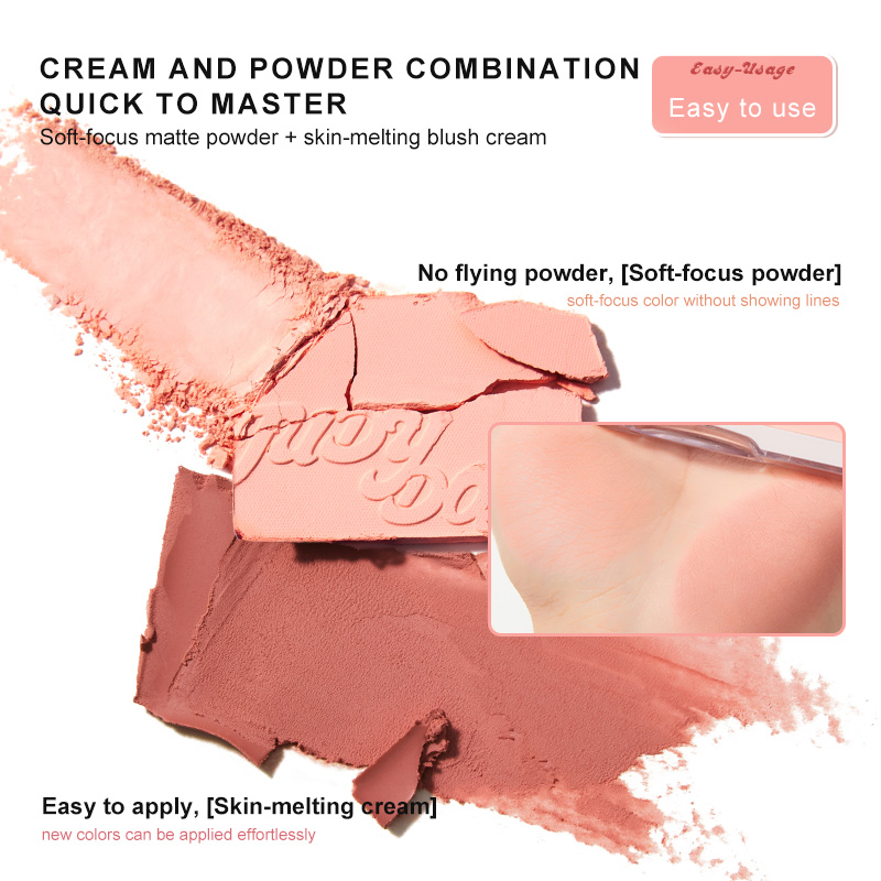 Bảng Phấn Má Hồng Bắt Sáng JUDYDOLL 4 Ô Tông Lì Đa Năng Mềm Mịn Trang Điểm Tự Nhiên Lâu Trôi