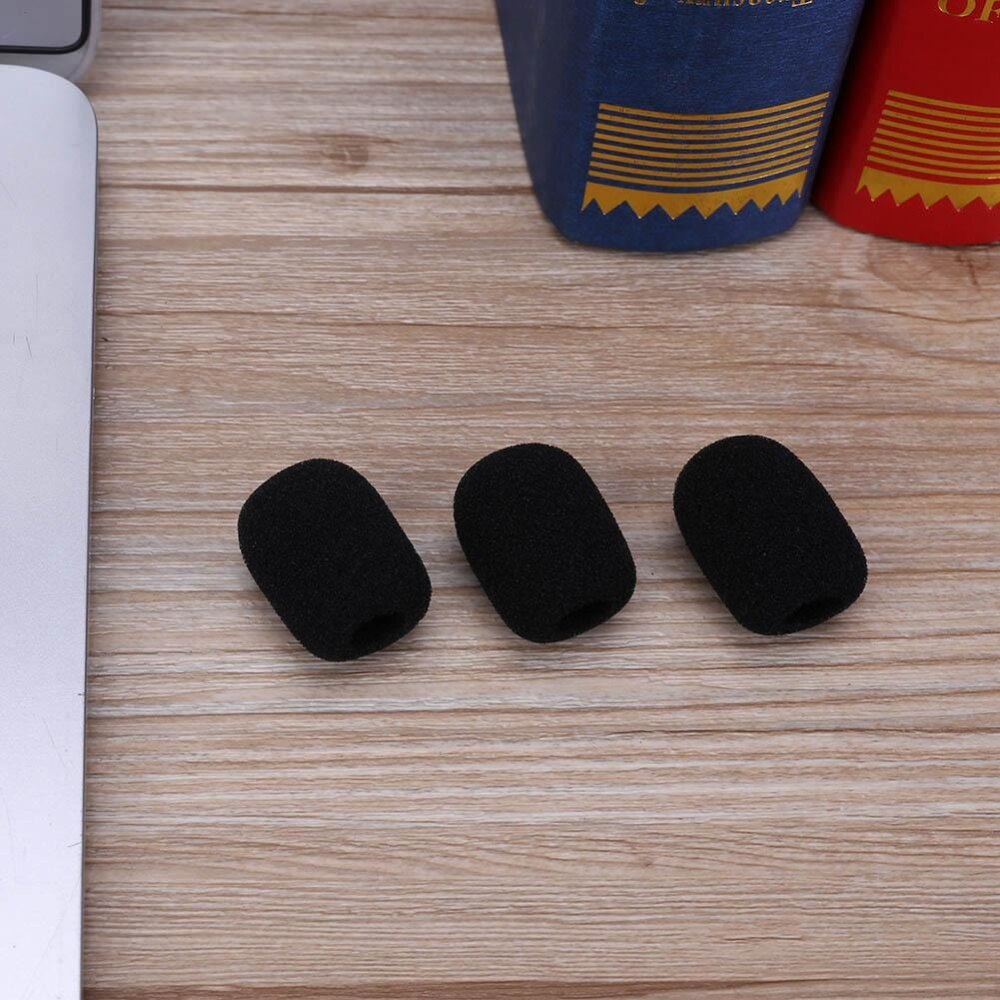 10pcs 25mm Soft Elastic Sponge Microphone Head Cover for Headset Sleeve Mic