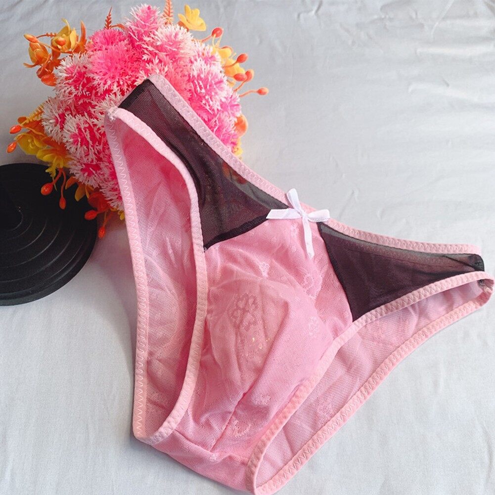 【specialthing】 Sissy Underpants For Men Ultra-Thin Breathable Jacquard Large Underwear 【Ready Stock】