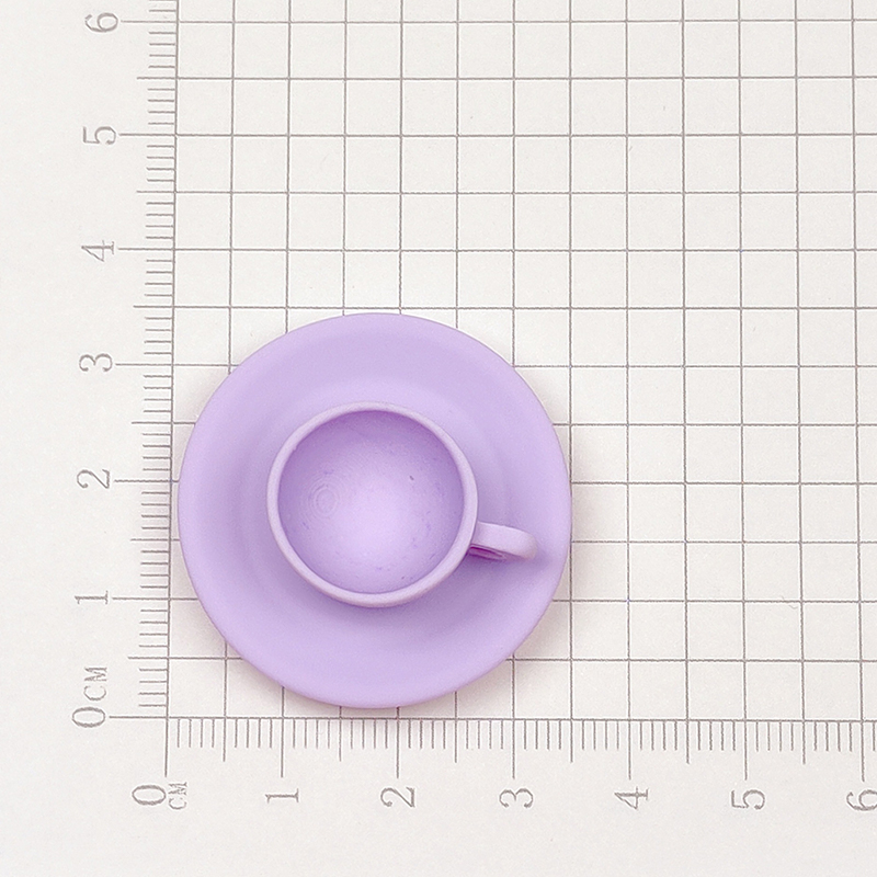 Blowing Miniature Dollhouse Afternoon Tea Cup Saucer Tableware Kitchen Accessories