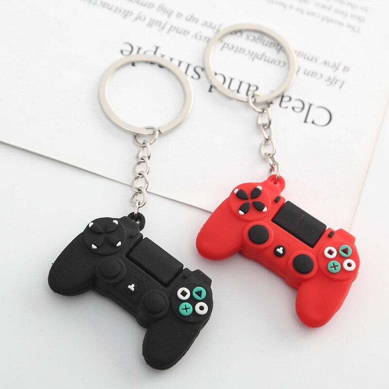 EKLEVA Creative Video Game Handle Keychain Simulation Joystick Model Key Chain Ring Pendant Men Women Couple Key Holder Trinket Gift