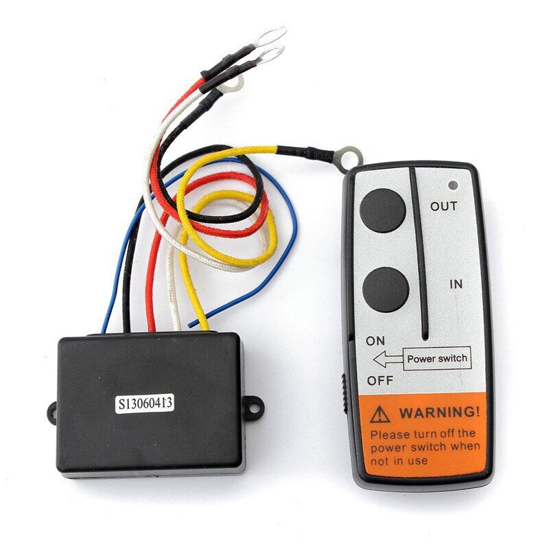 12V Universal 50Ft Car Wireless Winch Electric Remote Control With Manual Transmitter Twin Handset For Truck ATV Truck Vehicle