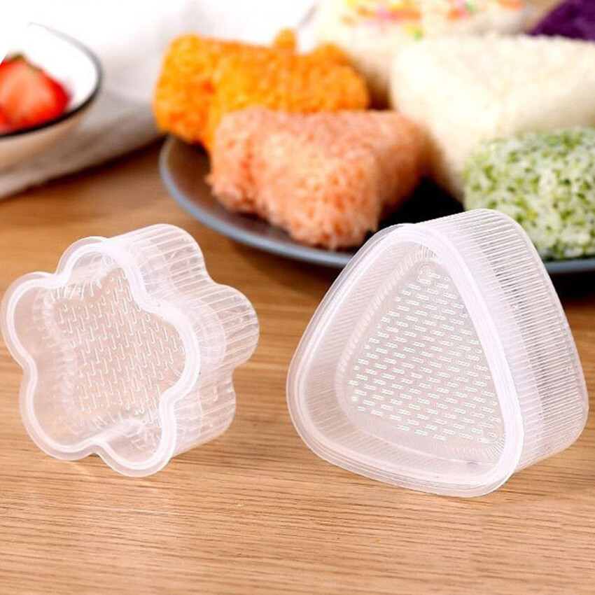 Bộ Dụng Cụ Làm Sushi, Khuôn Làm Sushi 5 Món Bộ Dụng Cụ Làm Sushi Trái Tim Hình Tam Giác Tự Làm Sushi Dụng Cụ Nấu Ăn