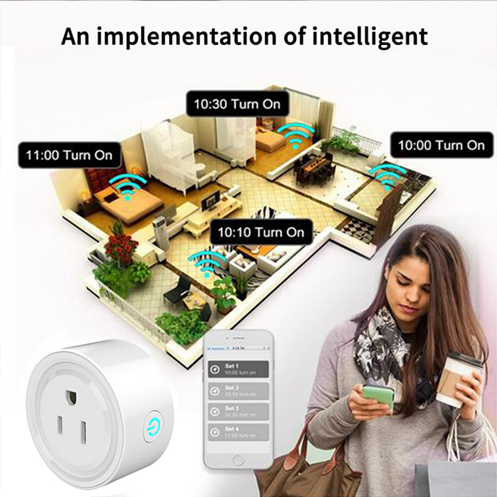 Smart Plug Wifi 10A US Socket, Works with Tuya Smart Life