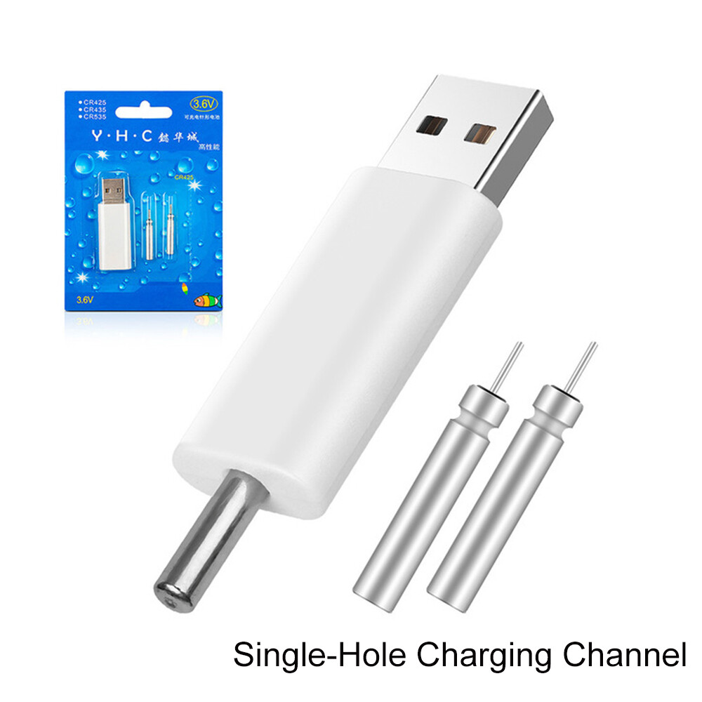 1pc cr425 rechargeable battery fishing float USB charger for electronic float battery night fishing accessories