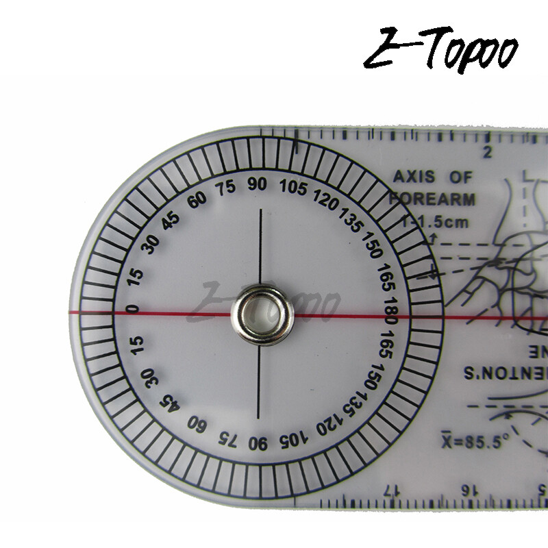 8Inch Goniometer Angle Ruler Rule Joint Orthopedics Tool Instruments Plastic Protractor