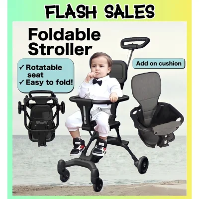 **READY STOCK**Stroller Magic stroller 4 wheels Ultra lightweight stroller Foldable stroller baby stroller kids