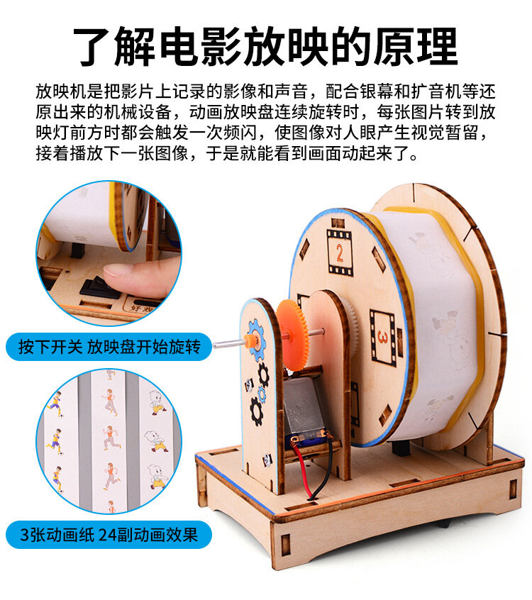 Science Experiment DIY Animation Projector Elementary School Toys Science and Education Frontier Technology Small Production Package