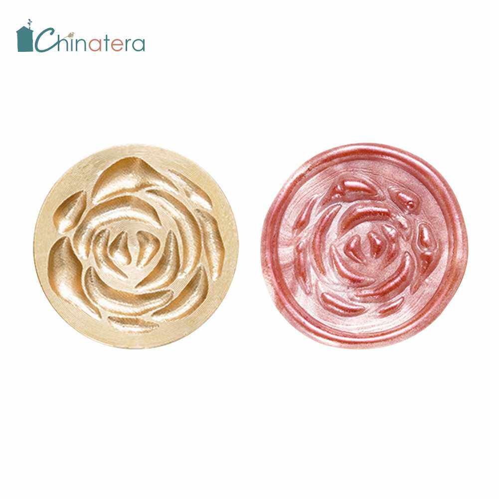 Chinatera 3D Embossed Vintage Wax Seal Stamp Antique Fire Paint Sealing Wax Stamp Head Replace Copper Head DIY Scrapbooking Wedding Invitation Envelope Decorative
