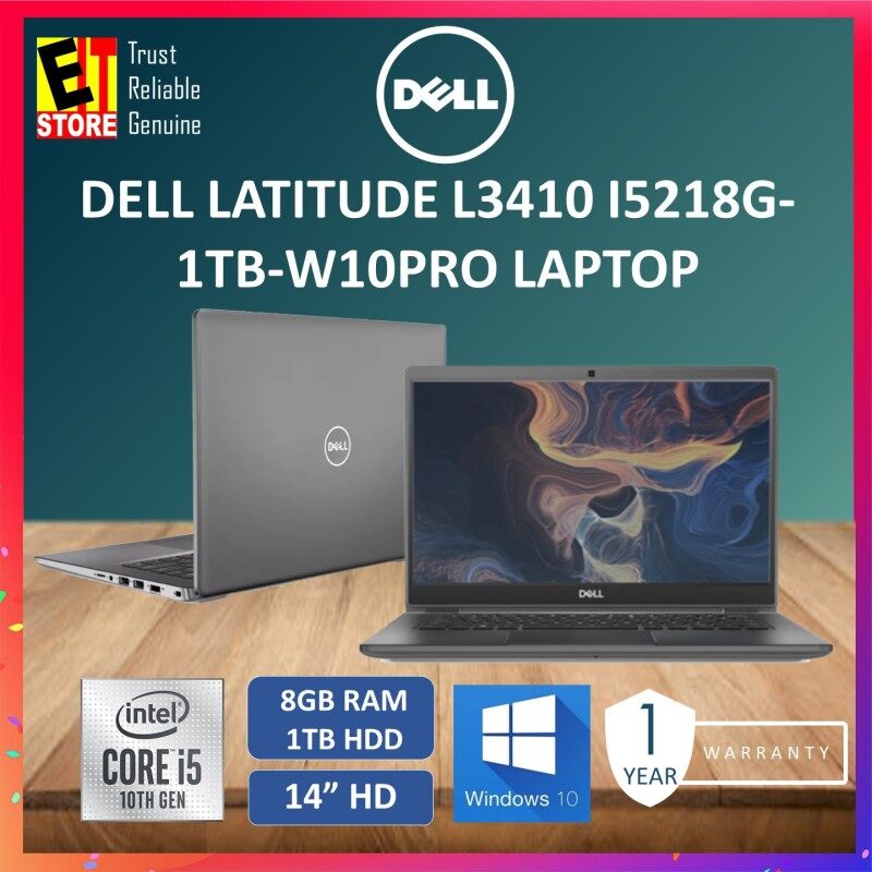 DELL LATITUDE L3410 I5214G-1TB-W10PRO-UPG8GB LAPTOP (I5-10210U/8GB/1TB/W10PRO/14 HD/1Y) Malaysia
