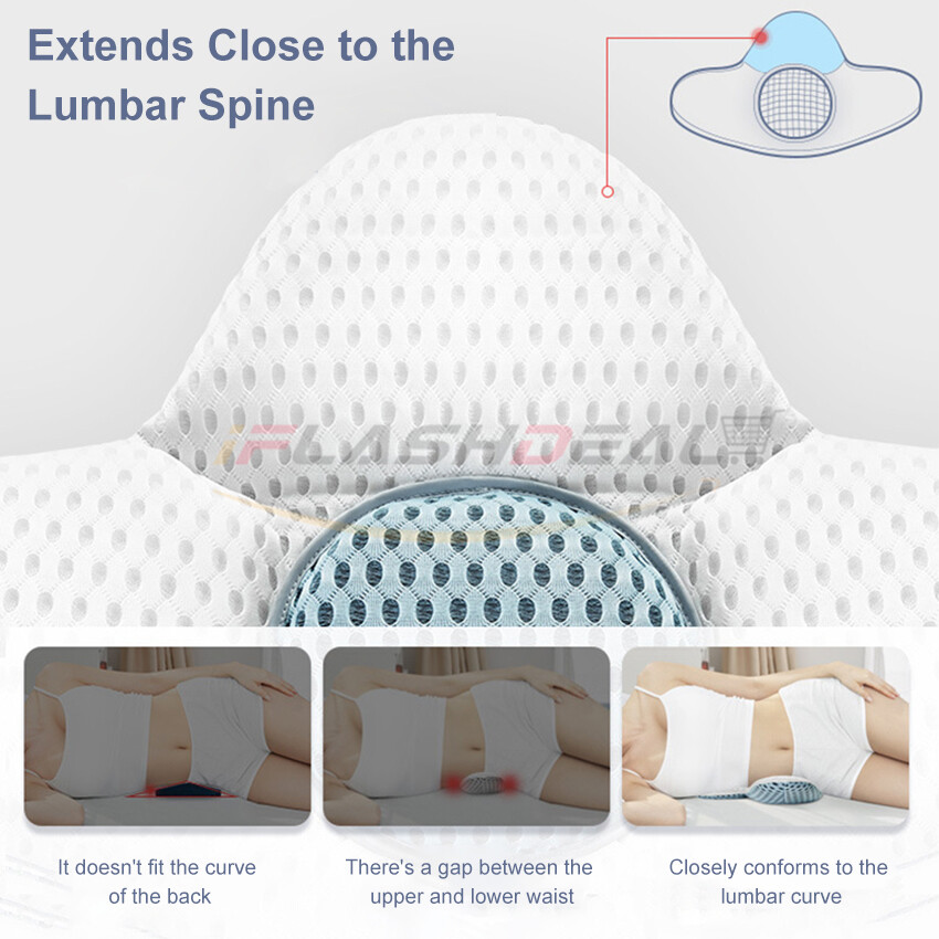 iFlashDeal Hozada Lumbar Pillows Bolsters Seat Cushion 3D Waist Pillows