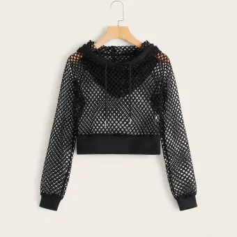 lazada crop top hoodie