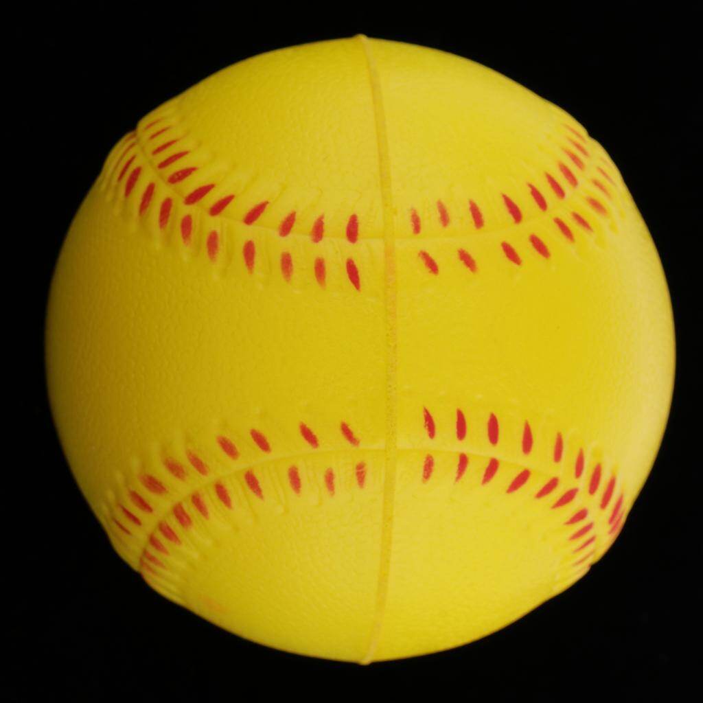 Baoblaze Pitcher's Soft Training Softball, PU Foam Yellow Baseball Ball for Practice - Durable and Practical