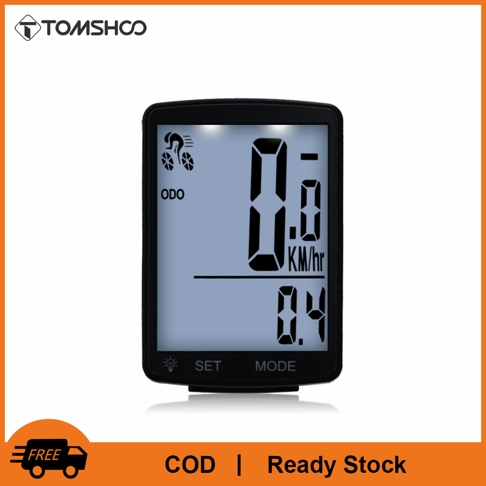 TOMSHOO Màn Hình LCD Đa Chức Năng Đồng Hồ Xe Đạp Không Dây Xe Đạp Không Thấm Nước Đồng Hồ Đo Tốc Độ Xe Đạp 2.8Inch Không Thấm Nước