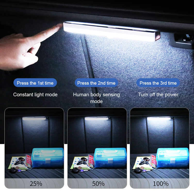 Adjustable LED Induction Light Car Auto-sensing Lamp One-click Touch Light USB Charging