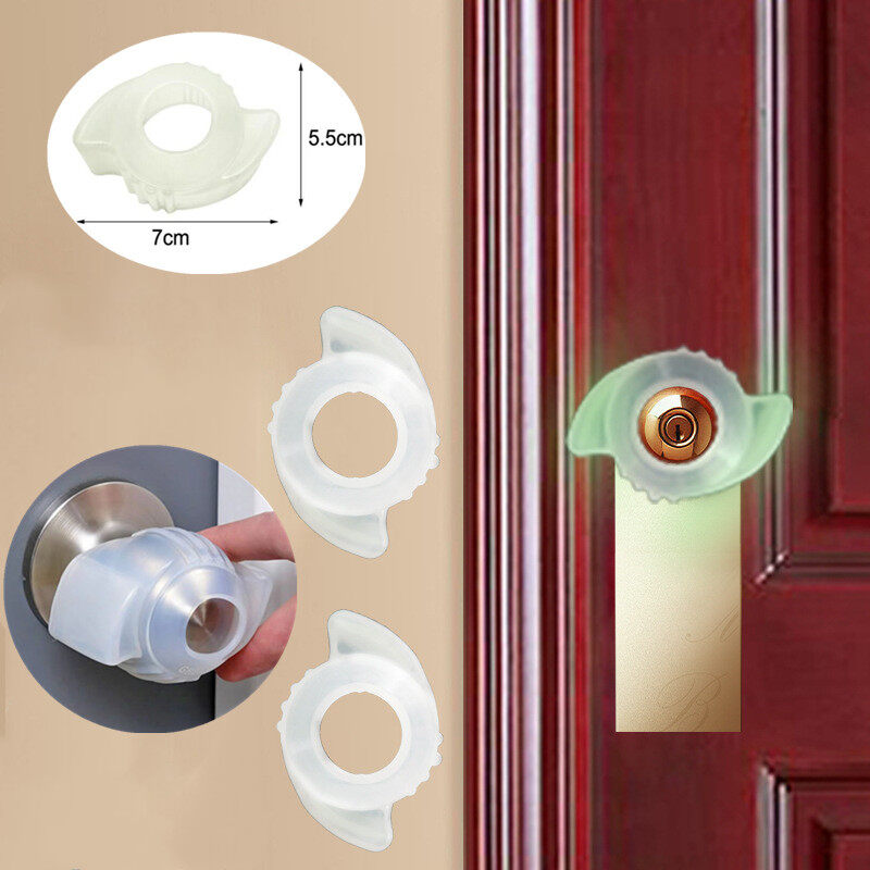 Fluorescent Rubber Door Knob Covers Baby Safety Door Knob Bumper Guard