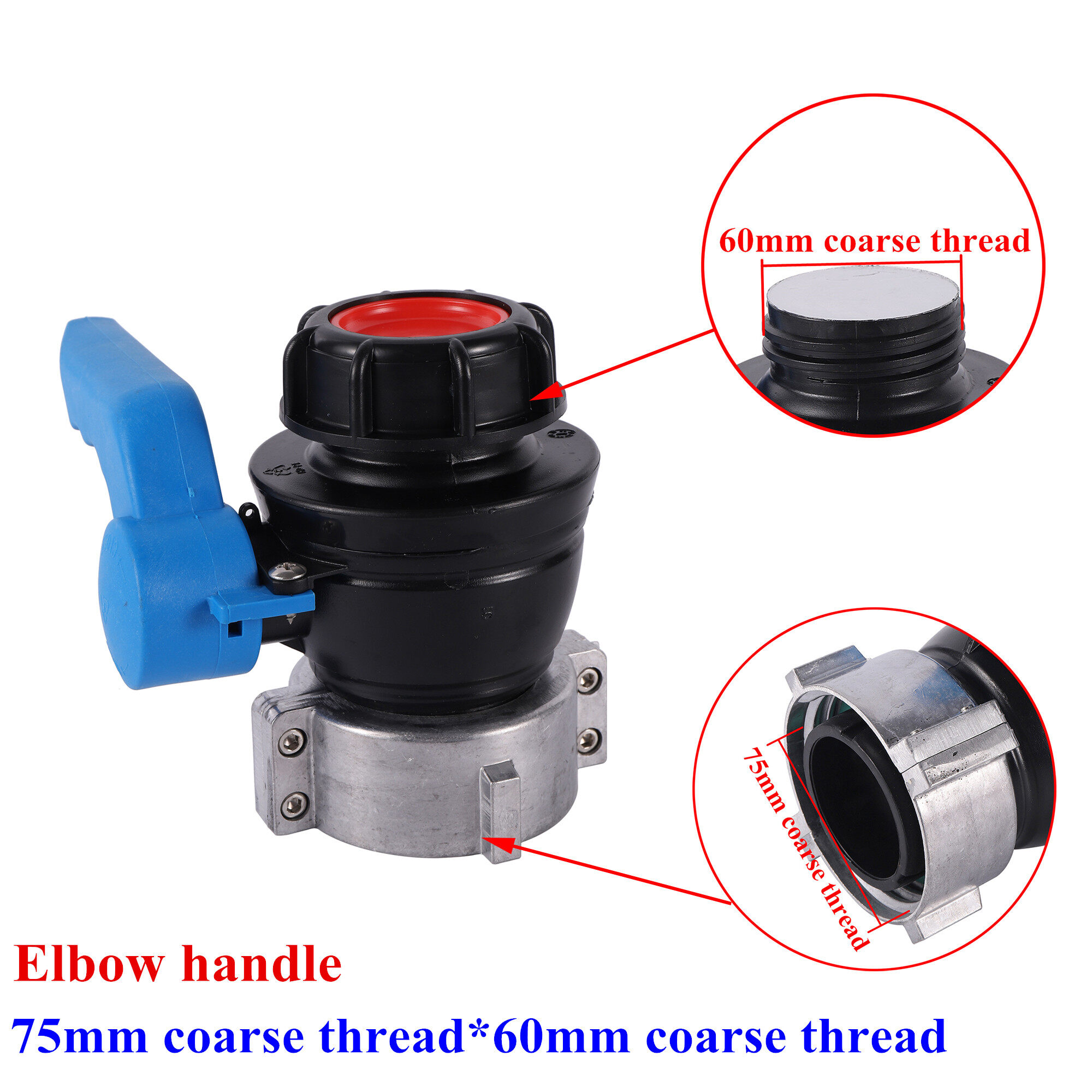 75mm ibc tank ball valve garden irrigation suitcase adapter s75x6 coarse thread ball valve dn50 ton bucket valve