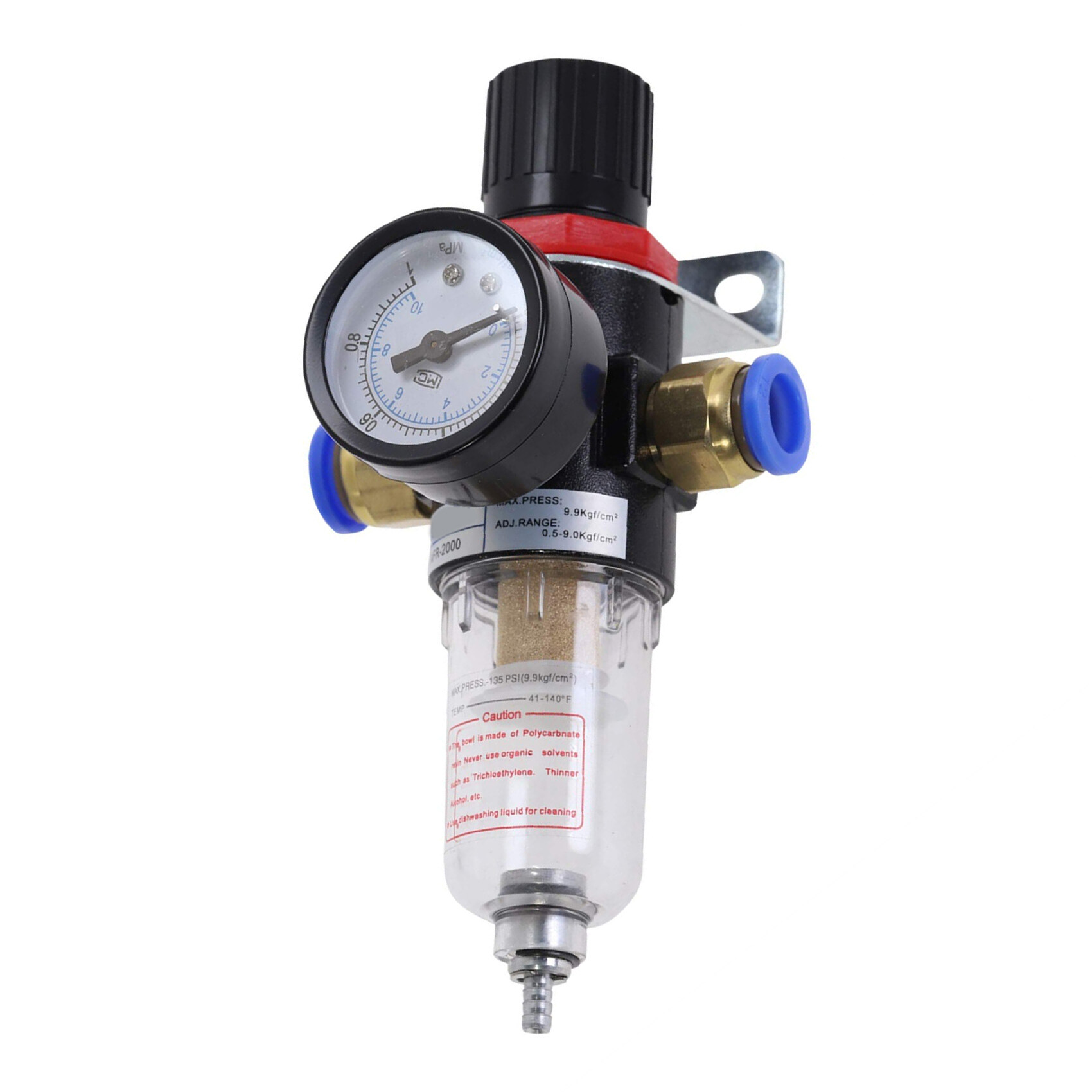 Air Pressure Regulator Oil/Water Separator Trap Filter Airbrush Compressor New 