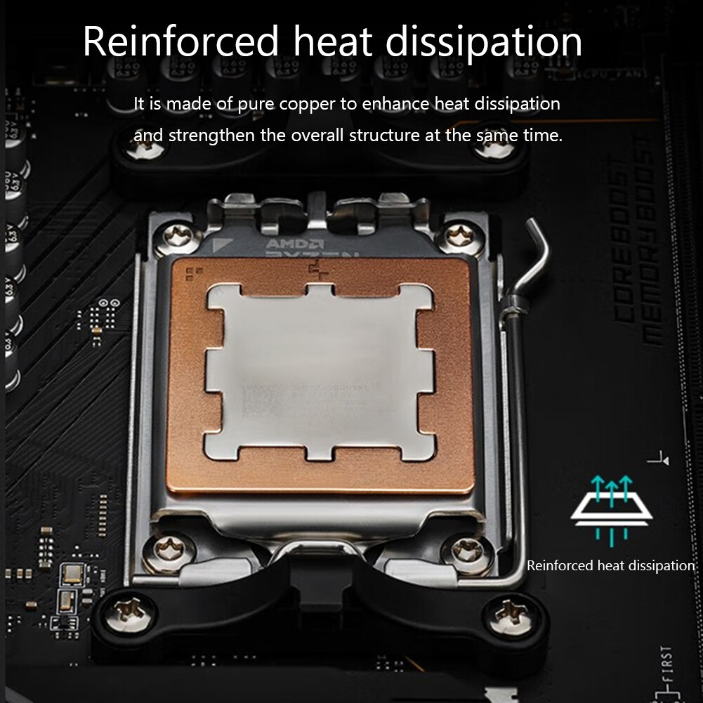 Pure Copper Thermal Conductive Patch Protecting Motherboard CPU Thermal Conductive Pad Replacement Accessories for AMD AM5 CPU 7950X 7900X 7700X 7600X