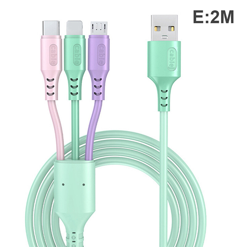 Nien fast charging apple/ android /type-c cable 3 in 1 charger usb cable data line