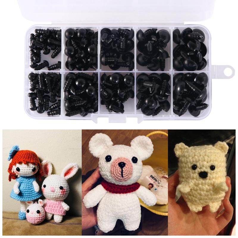 Plastic/resin Material 150x Diy Black Plastic Safety Toy Eyes Craft Screw Teddy Bear Doll Animal Making Doll, Teddy Bear, Stuffed Anim Very Easy To Use