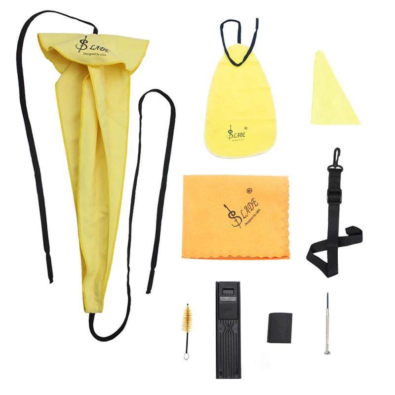 Saxophone Cleaning Maintenance Kit + 4 Types of Cleaning Cloth yellow Malaysia